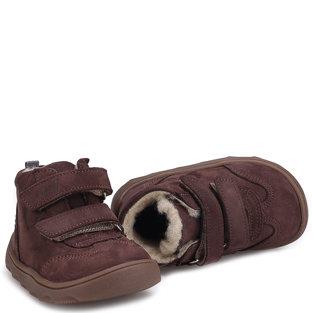 Zimowe buty Dziecięce Emel Kodiak Barefoot Brązowe EV 2725D-7 – Ocieplane Wełną z Membraną Te-Por - obrazek 2