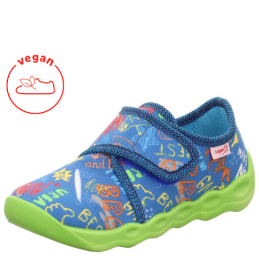 Superfit chłopięce kapcie szkolne BUBBLE Blau