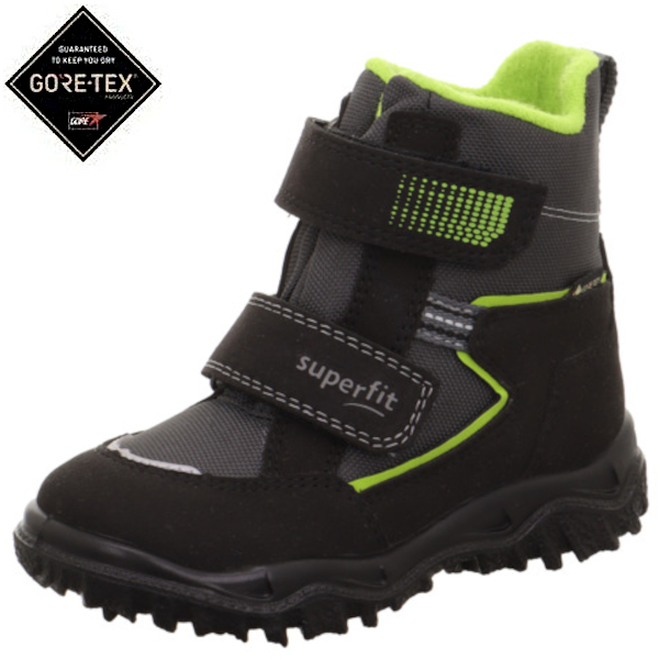 Superfit lekkie i ciepłe buty zimowe z membraną GoreTex Husky2 Schwarz/Hellgrun