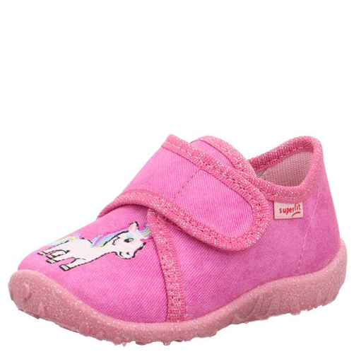 Kapcie Superfit dla dziewczynki SPOTTY Pink z jednorożcem