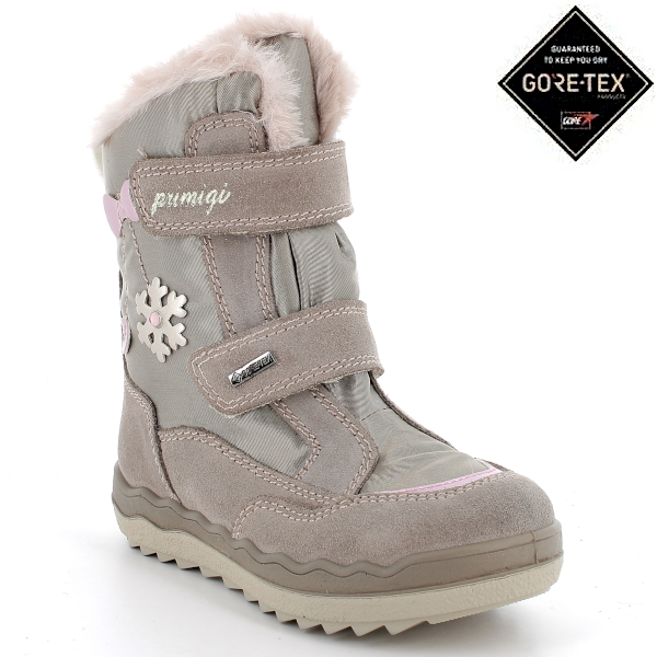 PRIMIGI beżowo-różowe dziewczęce buty zimowe z membraną GoreTex