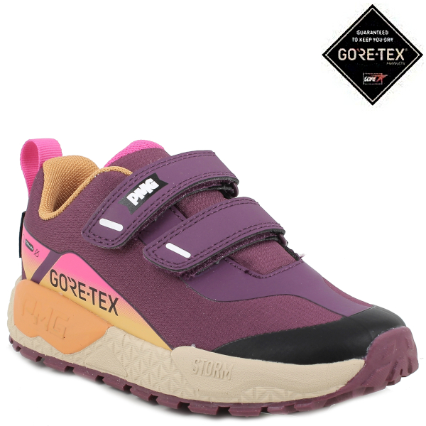 PRIMIGI lekkie fioletowo-pomarańczowe buty sportowe z membraną GoreTex