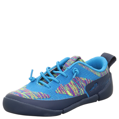 Superfit lekkie i przewiewne wsuwane buty sportowe Barefoot Vento Blau/Turkis