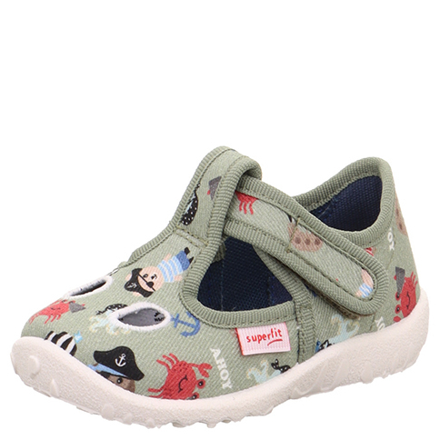 Kapcie Superfit dla chłopca Spotty Hellgrun