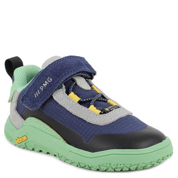 PRIMIGI lekkie i elastyczne niebiesko-zielone buty sportowe barefoot z membraną GoreTex