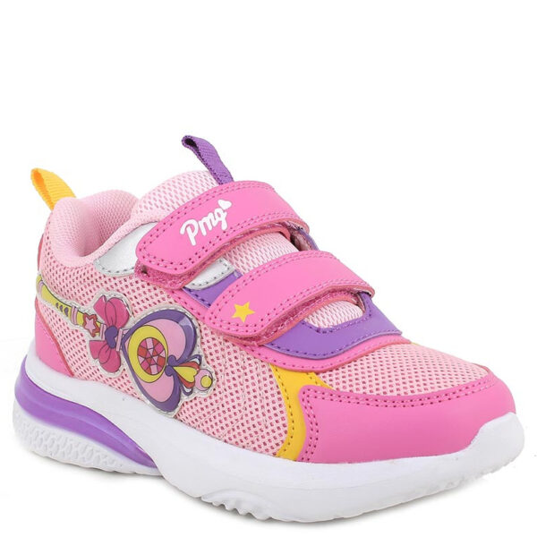 Buty Primigi lekkie różowo-liliowe Sneakersy ze światełkami w podeszwie