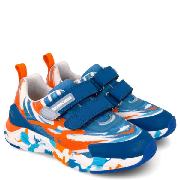 Biomecanics lekkie niebiesko-pomarańczowe buty sportowe