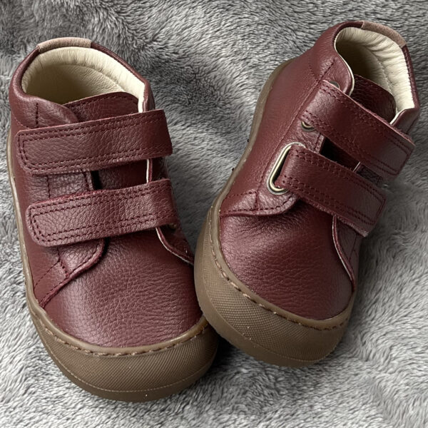 Emel pierwsze buciki lekkie i elastyczne bordowe półbuty LIMA