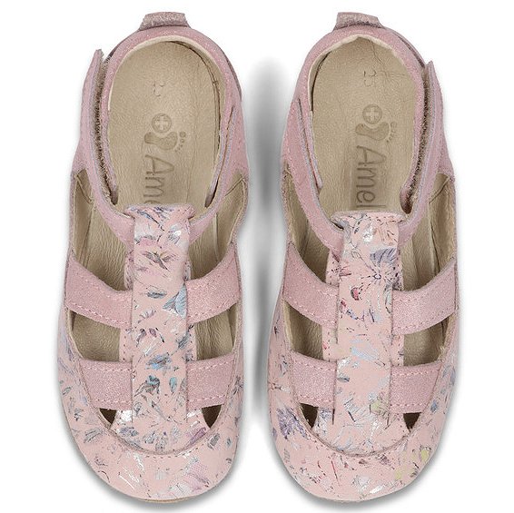 Pantofelki Barefoot Amelka Pudrowy Róż