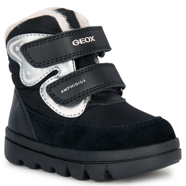 Śniegowce GEOX B Willaboom G.B ABX Black/LT Pink