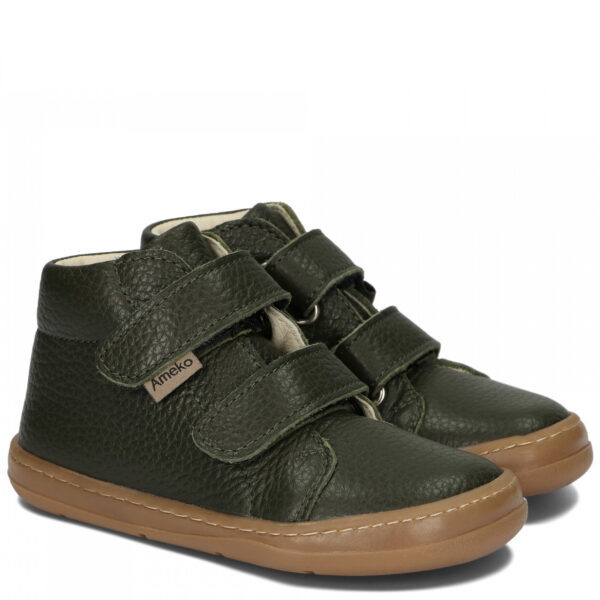 Buty Ameko Trzewiki skórzane Barefoot Dakota Green