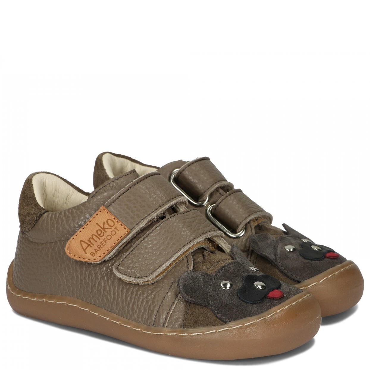 Chłopięce półbuty barefoot Ameko Otis Lion Taupe
