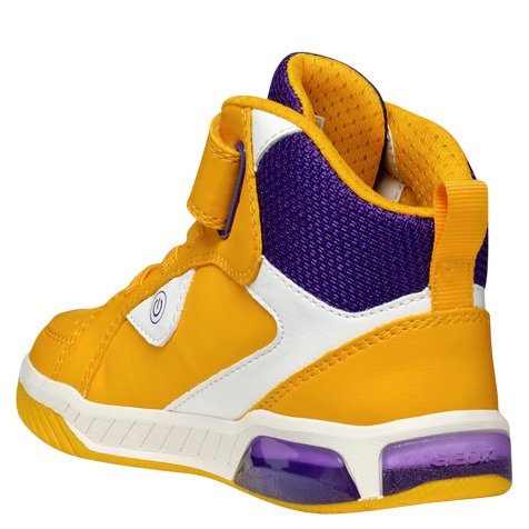 GEOX Sneakersy ze światełkami J Inek Boy C Yellow/Purple - obrazek 5
