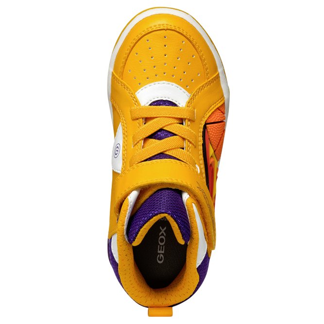 GEOX Sneakersy ze światełkami J Inek Boy C Yellow/Purple - obrazek 6