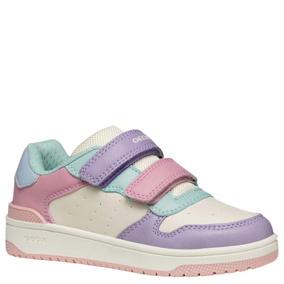 Geox niskie sneakersy dziewczęce J Washiba B LT Pink/Watersea