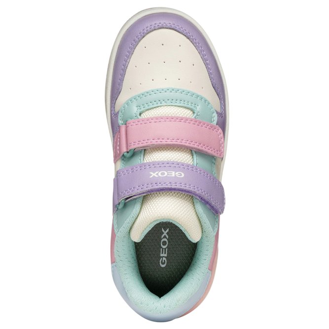Geox niskie sneakersy dziewczęce J Washiba B LT Pink/Watersea - obrazek 4