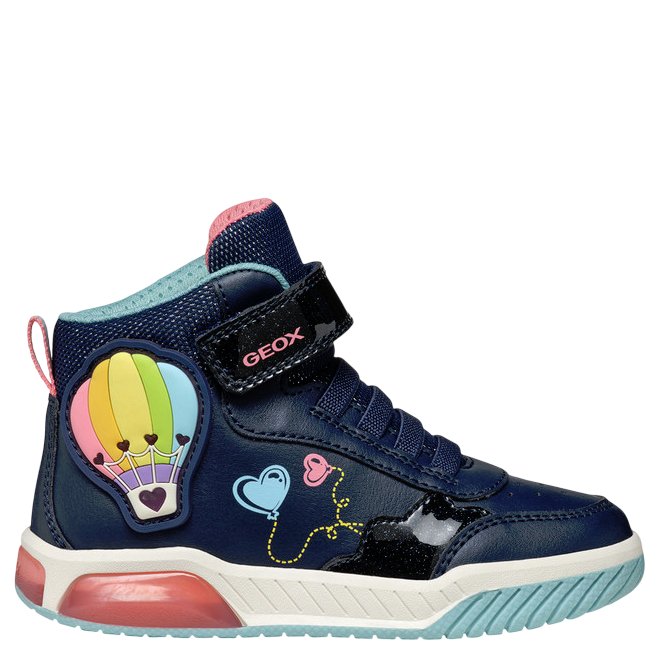 GEOX Sneakersy ze światełkami J Inek Girl A Navy/Watersea - obrazek 2