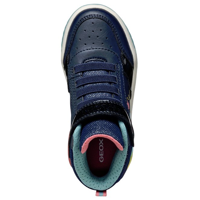 GEOX Sneakersy ze światełkami J Inek Girl A Navy/Watersea - obrazek 6