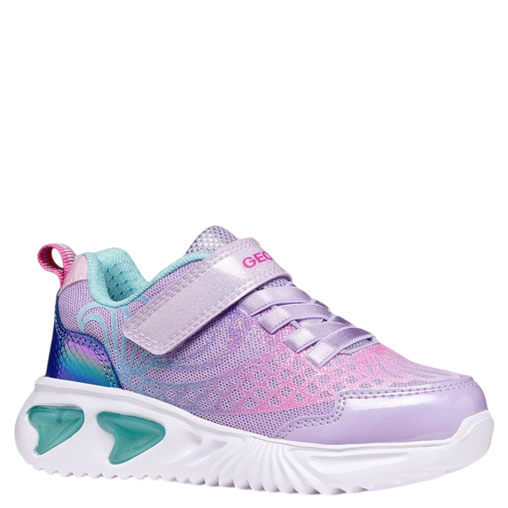 GEOX Sneakersy ze światełkami J ASSISTER Lilac/Watersea