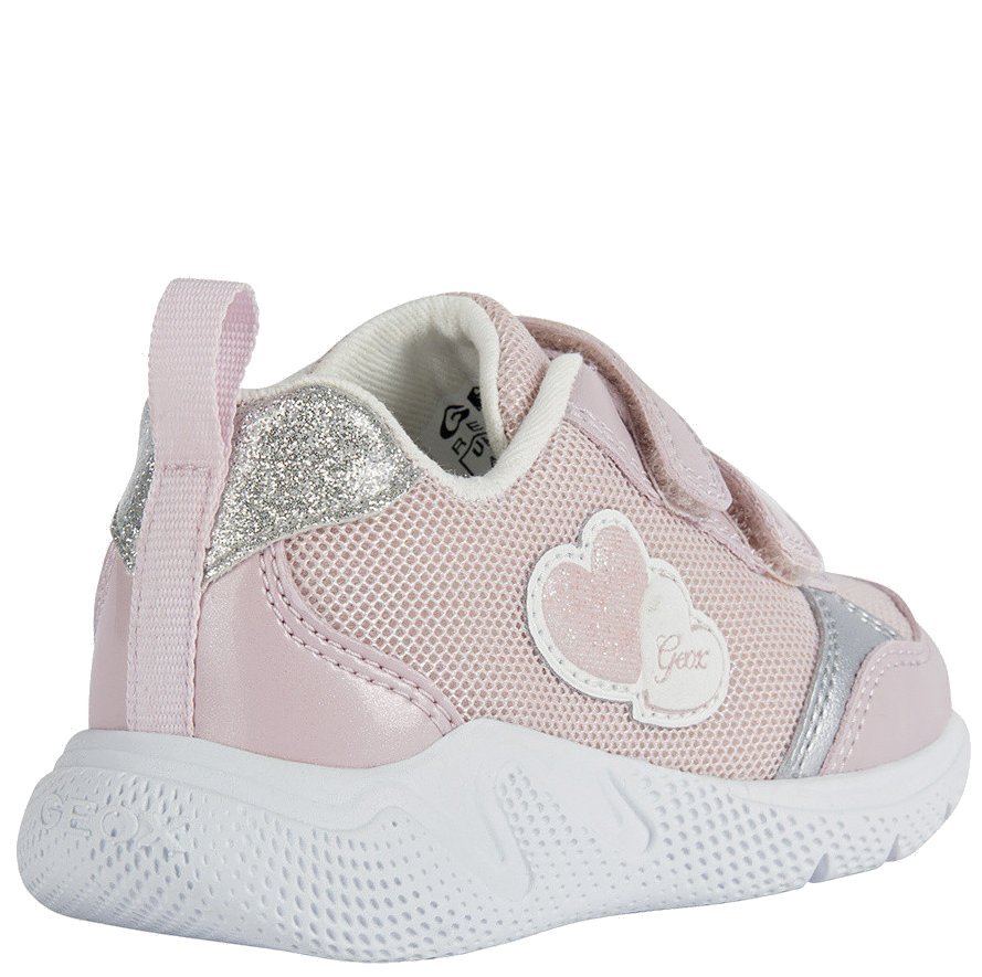 Geox Sneakersy dla dziewczynki B Sprintye G.C Pink/Silver - obrazek 3