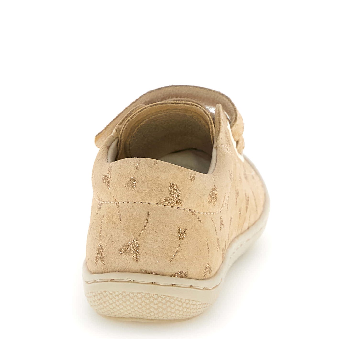 Lekkie i elastyczne buty NATURINO Cocoon Low Vanilla w złote serca - obrazek 5