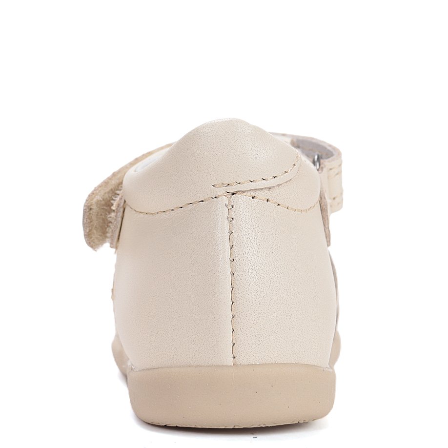 DD Step skórzane Sandałki Barefoot Cream z pieskiem - obrazek 5