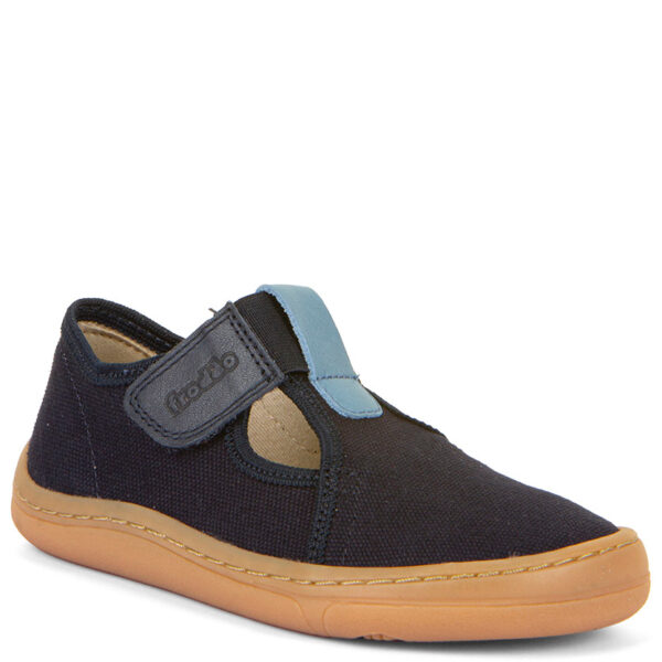 Froddo tenisówki Barefoot Canvas T-Bar Dark Blue