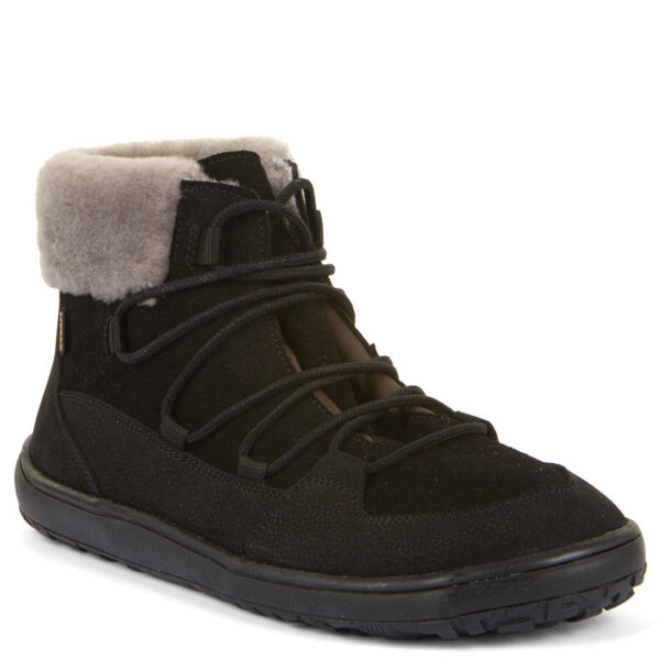 Froddo Wodoodporne zimowe Trzewiki Barefoot Up Furry W Tex Black