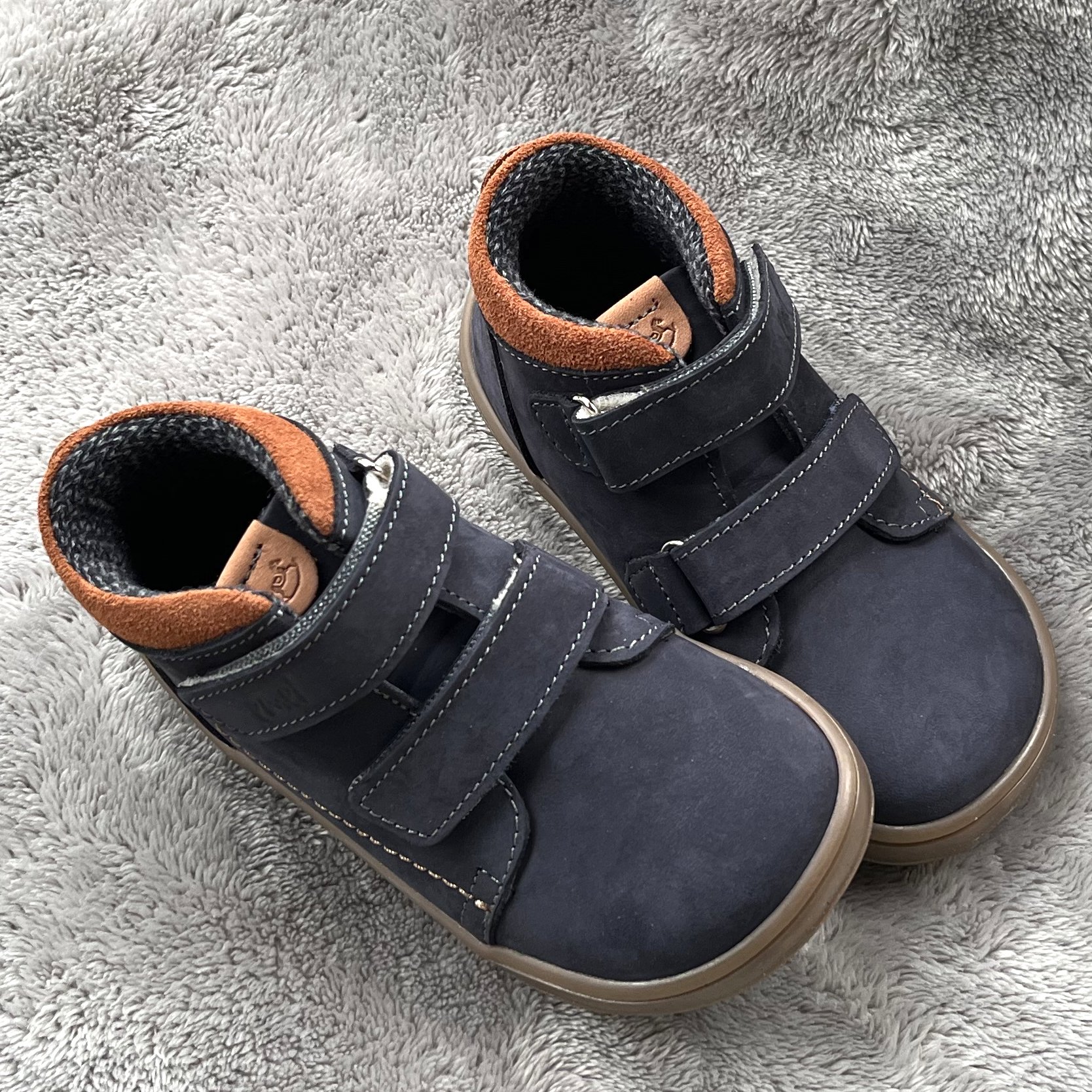 Emel ocieplane granatowe buty GOBI barefoot na jesień z membraną - obrazek 3