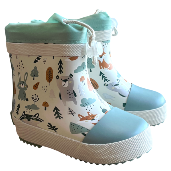 Playshoes zielone lekkie i elastyczne kalosze ze ściągaczem