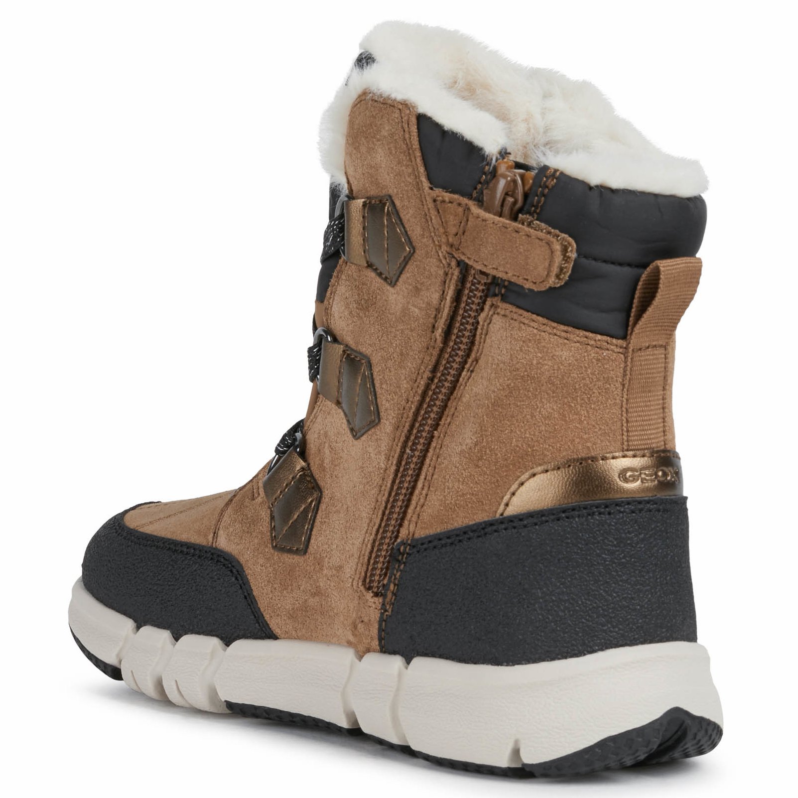 GEOX Buty zimowe J Flexyper G. B ABX Whisky/Black - obrazek 4