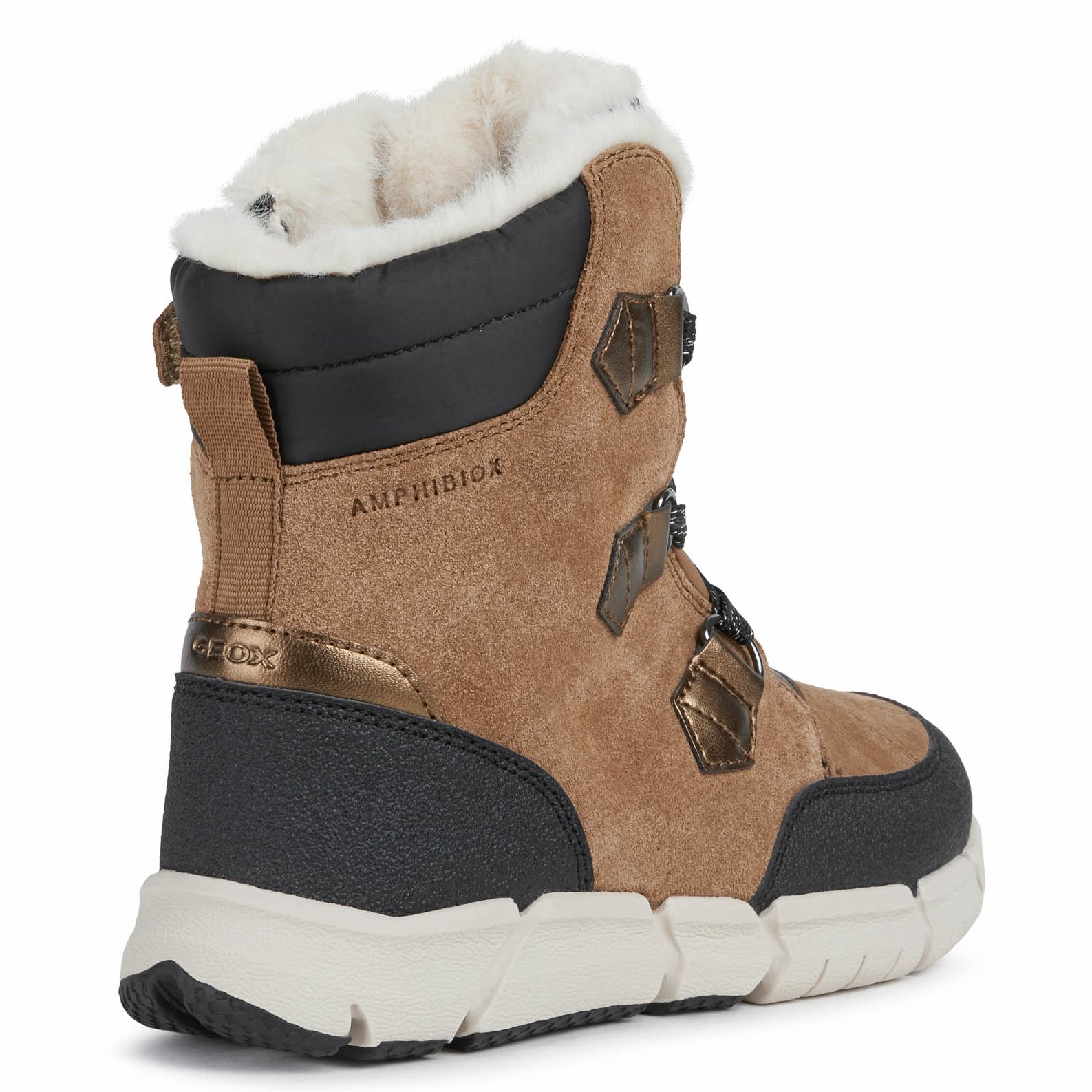 GEOX Buty zimowe J Flexyper G. B ABX Whisky/Black - obrazek 3