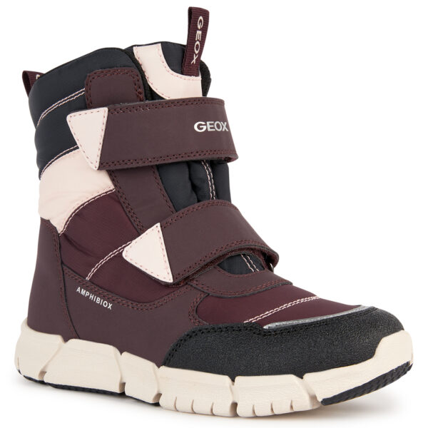 GEOX Buty zimowe J Flexyper G.B ABX B DK Burgundy