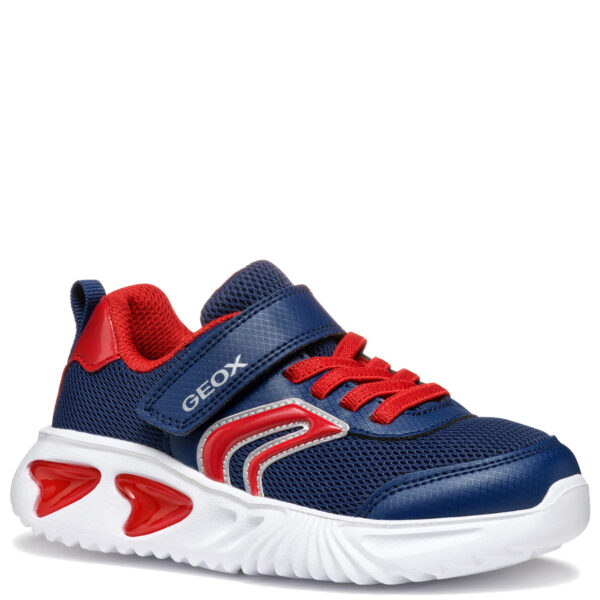 GEOX Sneakersy ze światełkami J ASSISTER  B. C Navy/Red