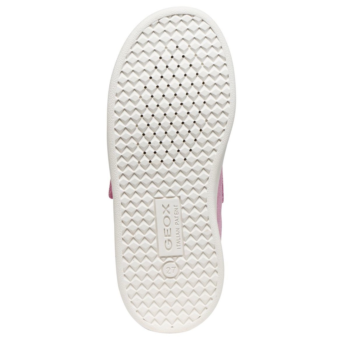 Geox skórzane sneakersy dziewczęce J Eclyper DK Pink/White - obrazek 3