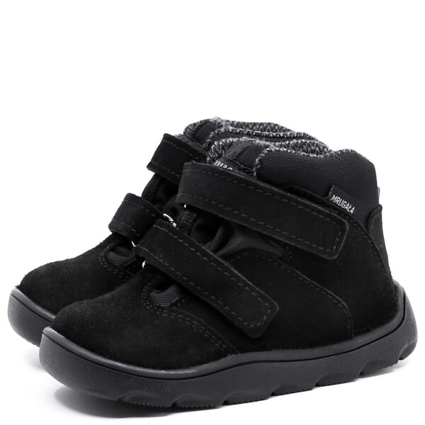 Ocieplane trzewiki Mrugała MADI Barefoot Black membraną Te-Por