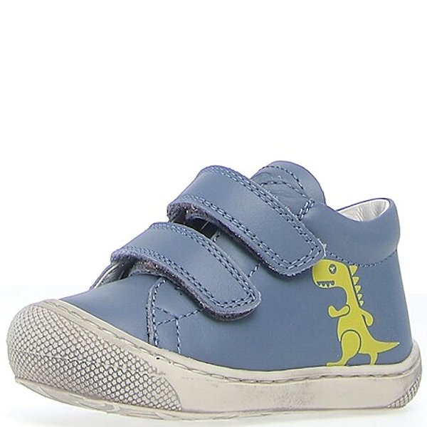 Naturino pierwsze buciki Cocoon Dyno Celeste-Yellow Fluo