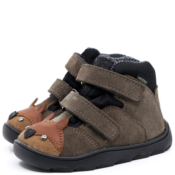 Ocieplane trzewiki Mrugała Neko Barefoot Fox Grey membraną Te-Por