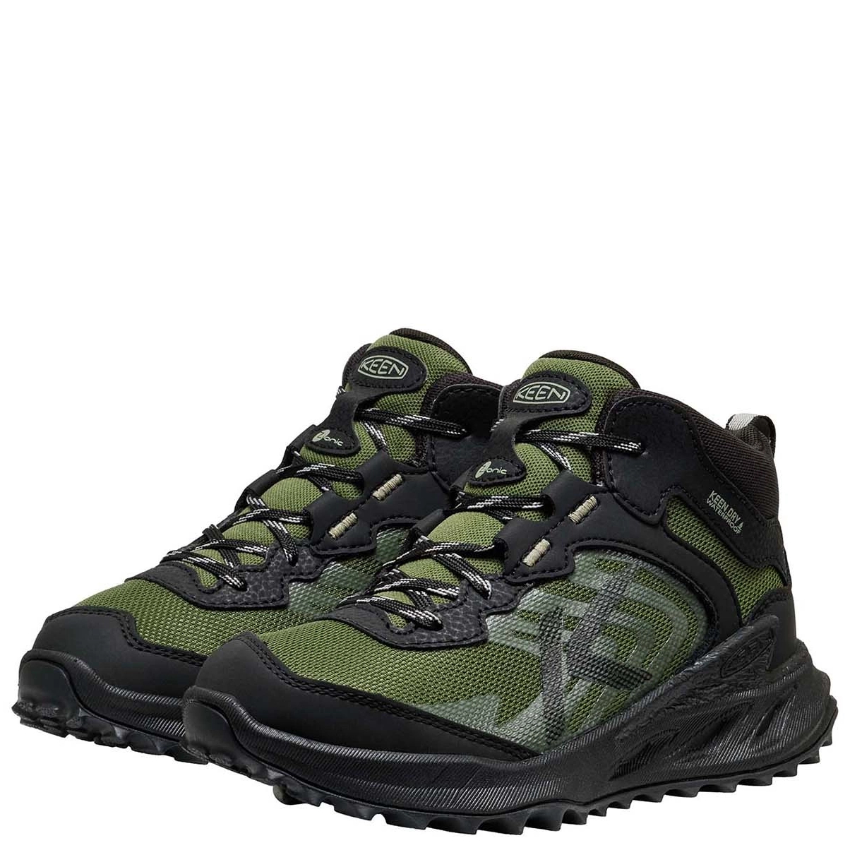 KEEN Buty Trekingowe Zionic Mid WP Black/Bronze Green
