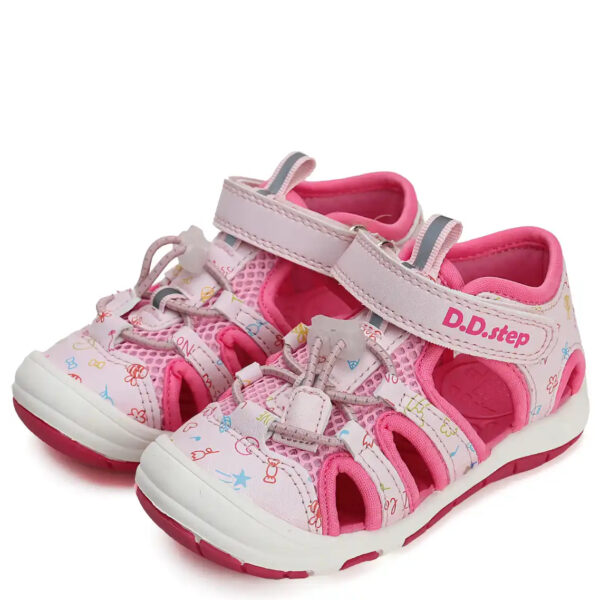 DD Step sportowe szybkoschnące sandały dziewczęce Dark Pink
