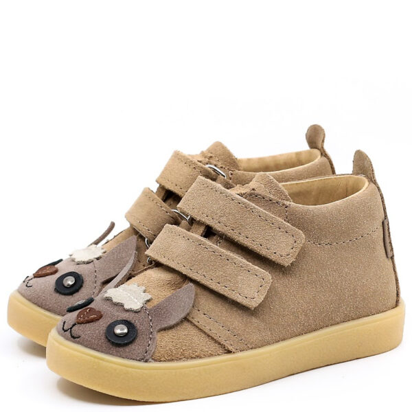 Mrugała skórzane dziecięce buty SUZIE Alpaca Sand