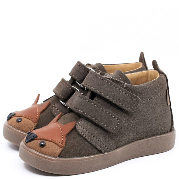 Mrugała skórzane dziecięce buty SUZIE Fox Grey