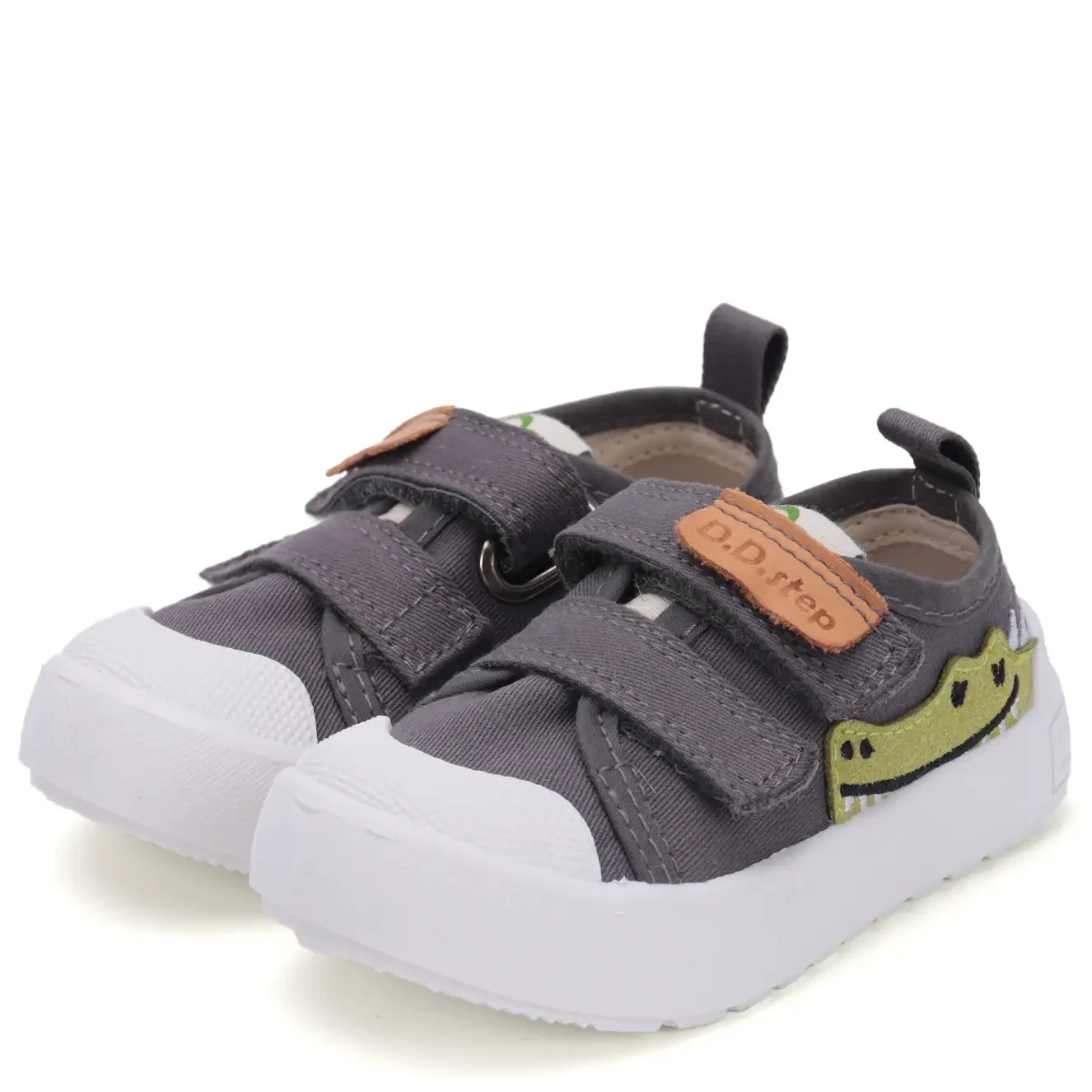 DD Step przewiewne trampki Barefoot z rekinem Dark Grey