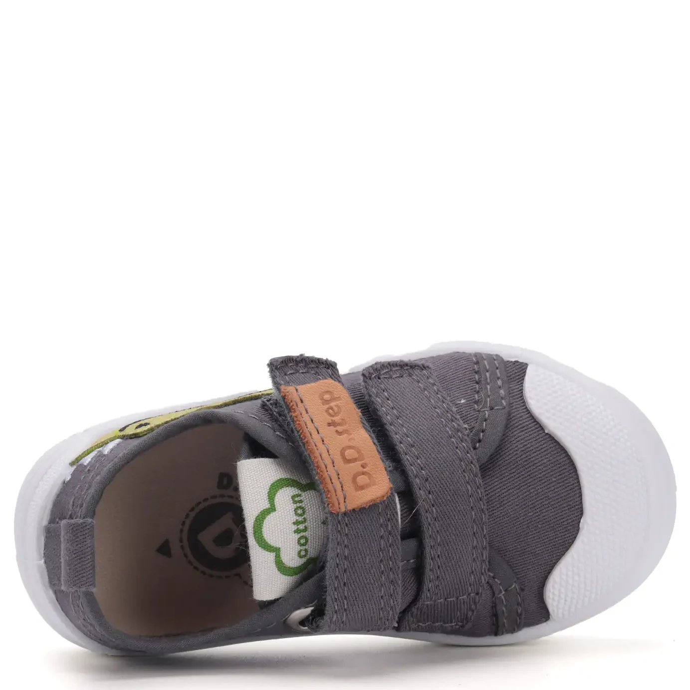 DD Step przewiewne trampki Barefoot z rekinem Dark Grey - obrazek 4