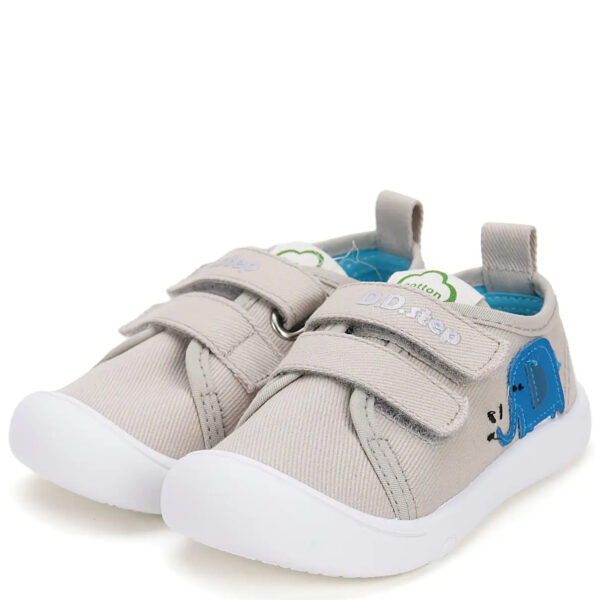 DD Step przewiewne trampeczki Barefoot ze słonikiem Dark Grey