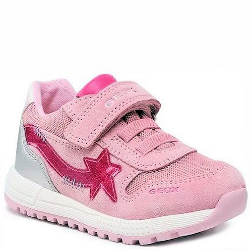 Buty GEOX Sneakersy dziewczęce B Alben Girl A Rose/Off White